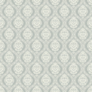Petite Ogee Green Wallpaper by York Wallcoverings