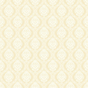 Petite Ogee Yellow Wallpaper by York Wallcoverings