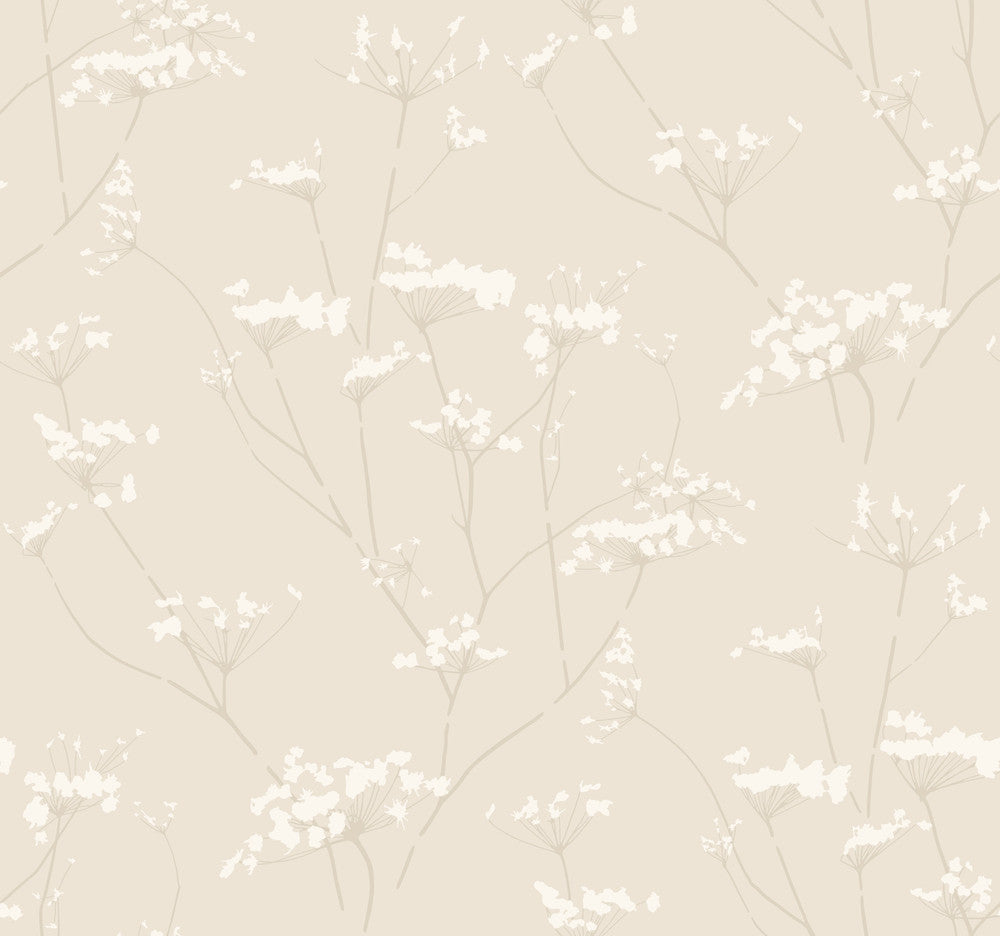 Enchanted Cream Wallpaper by Candice Olson Candice Olson Botanical Dreams Covers about 60.8 square feet 27-in by 27-ft long roll Unpasted 25.25 - Fabric Carolina -