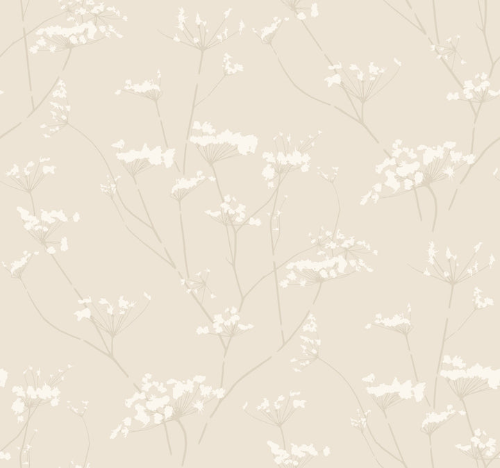 Enchanted Cream Wallpaper by Candice Olson Candice Olson Botanical Dreams Covers about 60.8 square feet 27-in by 27-ft long roll Unpasted 25.25 - Fabric Carolina -