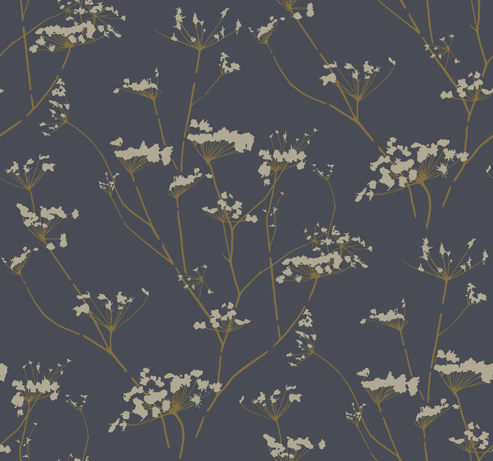 Enchanted Blue Wallpaper by Candice Olson Candice Olson Botanical Dreams Covers about 60.8 square feet 27-in by 27-ft long roll Unpasted 25.25 - Fabric Carolina -