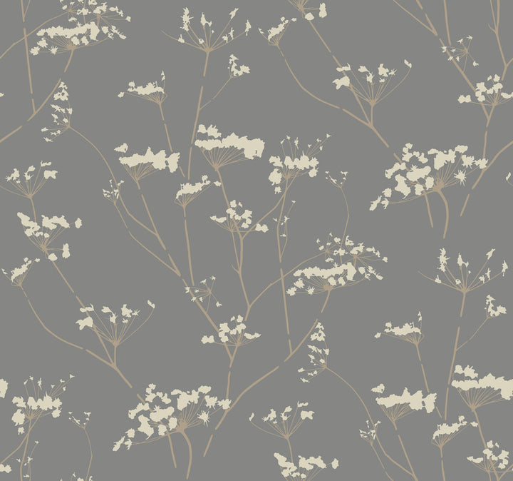 Enchanted Silver Wallpaper by Candice Olson Candice Olson Botanical Dreams Covers about 60.8 square feet 27-in by 27-ft long roll Unpasted 25.25 - Fabric Carolina -