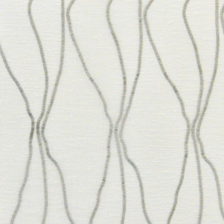Delos # 511 Concrete by Maxwell Fabric Sheer Paths 100% POLYESTER TURKEY V-17.75" H-4.25" 118" EMB. WIDTH 110" - Fabric Carolina -