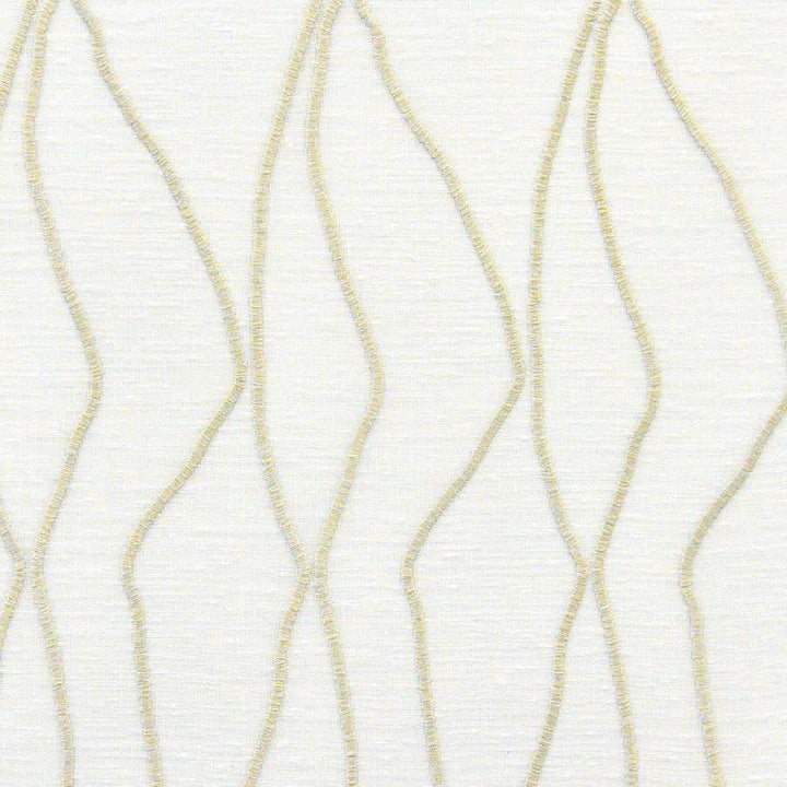 Delos # 520 Pumice by Maxwell Designer Fabric Sheer Paths 100% POLYESTER TURKEY V-17.75" H-4.25" 118" EMB. WIDTH 110" - Swanky Fabrics -