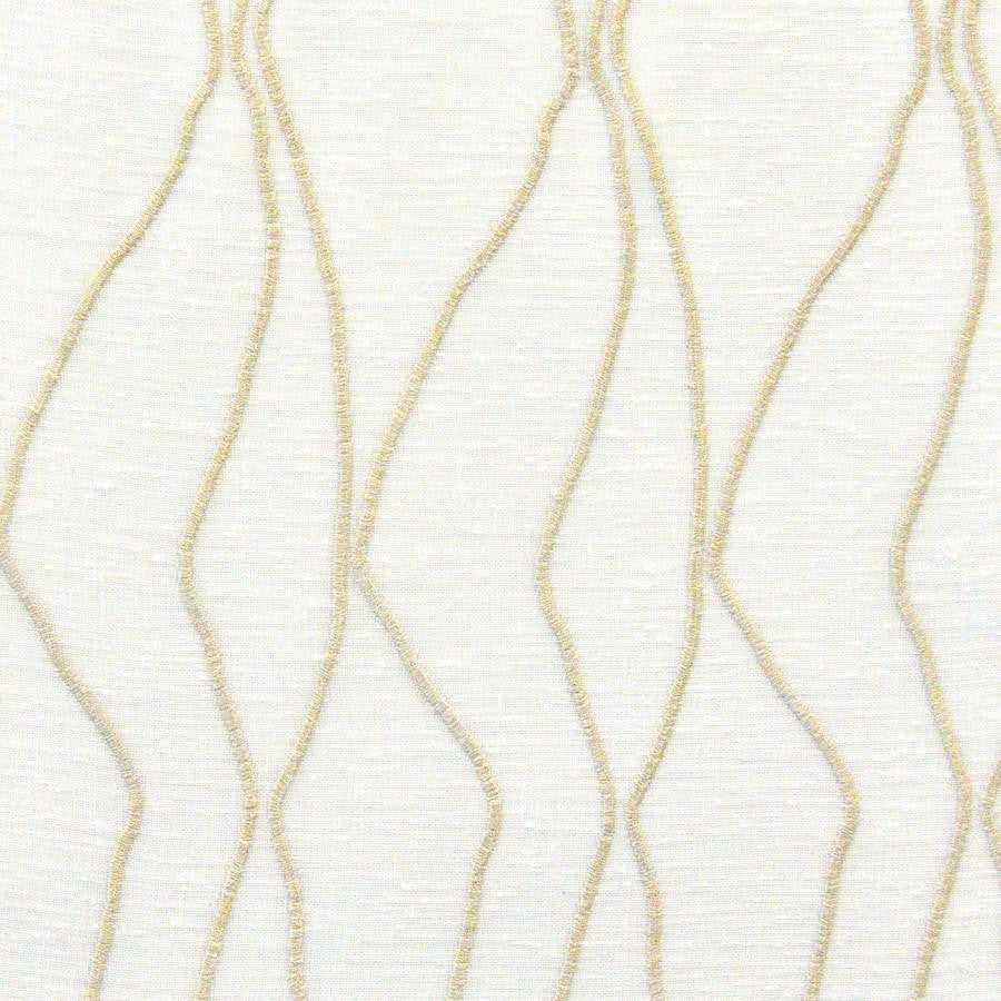 Delos # 526 Loofah by Maxwell Fabric Sheer Paths 100% POLYESTER TURKEY V-17.75" H-4.25" 118" EMB. WIDTH 110" - Fabric Carolina -