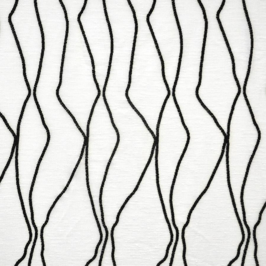 Delos # 548 Midnight by Maxwell Fabric Sheer Paths 100% POLYESTER TURKEY V-17.75" H-4.25" 118" EMB. WIDTH 110" - Fabric Carolina -