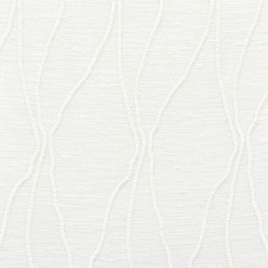 Delos # 552 Icicle by Maxwell Fabric Sheer Paths 100% POLYESTER TURKEY V-17.75" H-4.25" 118" EMB. WIDTH 110" - Fabric Carolina -