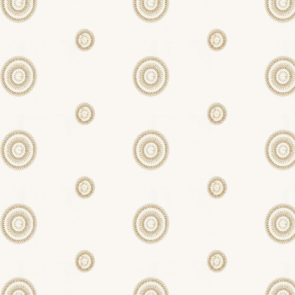 Doyle 1 Champagne by Stout Fabric COLOR MY WINDOW EMBROIDERY/SNOW 65%COT 35%POL CHINA Horizontal: 10.75 and Vertical: 6 59 in - Fabric Carolina -
