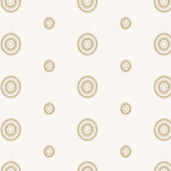 Doyle 1 Champagne by Stout Fabric COLOR MY WINDOW EMBROIDERY/SNOW 65%COT 35%POL CHINA Horizontal: 10.75 and Vertical: 6 59 in - Fabric Carolina -