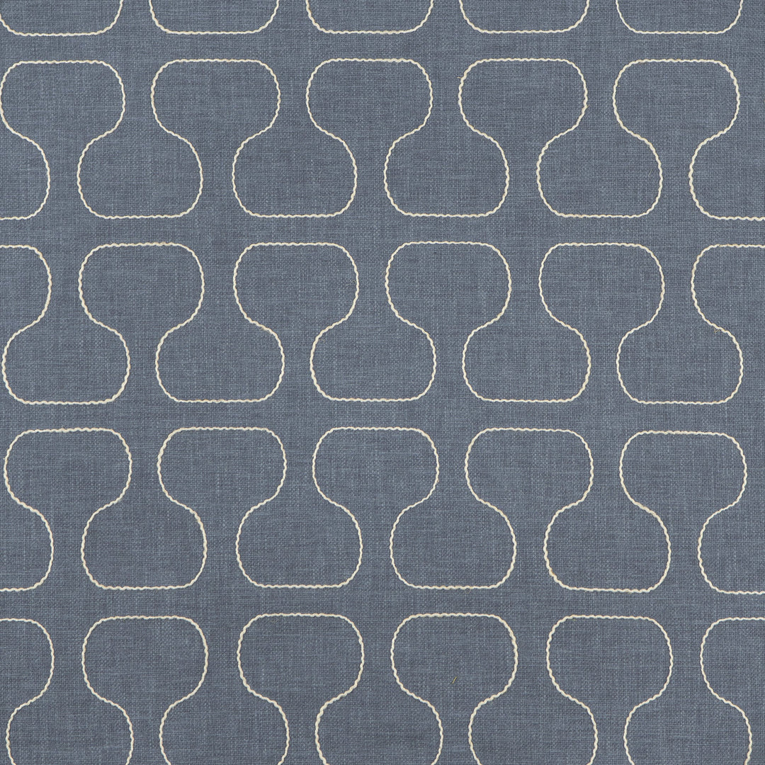 Dewey # 521 Cadet by Maxwell Designer Fabric Color Theory-Vol. X Twilight BASE: 52% COTTON 48% POLYESTER EMB: 40% VISCOSE 22% POLYESTER 19% COTTON 19% LINEN INDIA EMB: V-8" H-3.3" 54" - Swanky Fabrics -