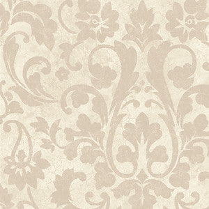 Turin Faded Cream Damask Wallpaper by Lucky Day