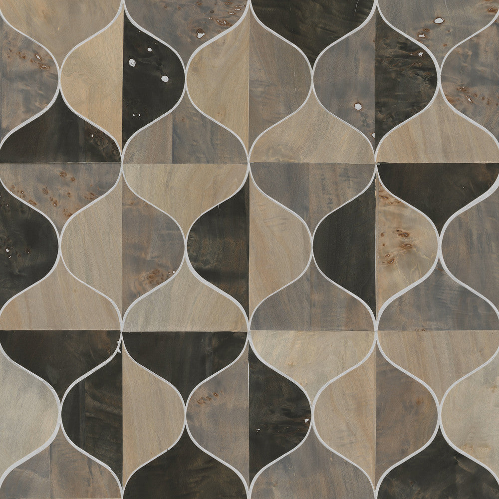 Burlwood Ogee Black & Taupe Wallpaper by Candice Olson Candice Olson After 8 Covers about 72 square feet 36-in by 24-ft long roll Unpasted 6 - Fabric Carolina -