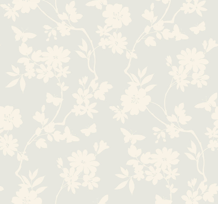 Flutter Vine White Wallpaper by Candice Olson Candice Olson After 8 Covers about 60.8 square feet 27-in by 27-ft long roll Unpasted 25.25 - Fabric Carolina -