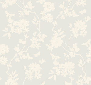 Flutter Vine White Wallpaper by Candice Olson