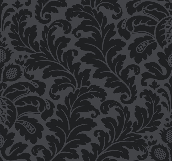 Modern Romance Black Wallpaper by Candice Olson Candice Olson After 8 Covers about 60.8 square feet 27-in by 27-ft long roll Unpasted 25.25 - Fabric Carolina -