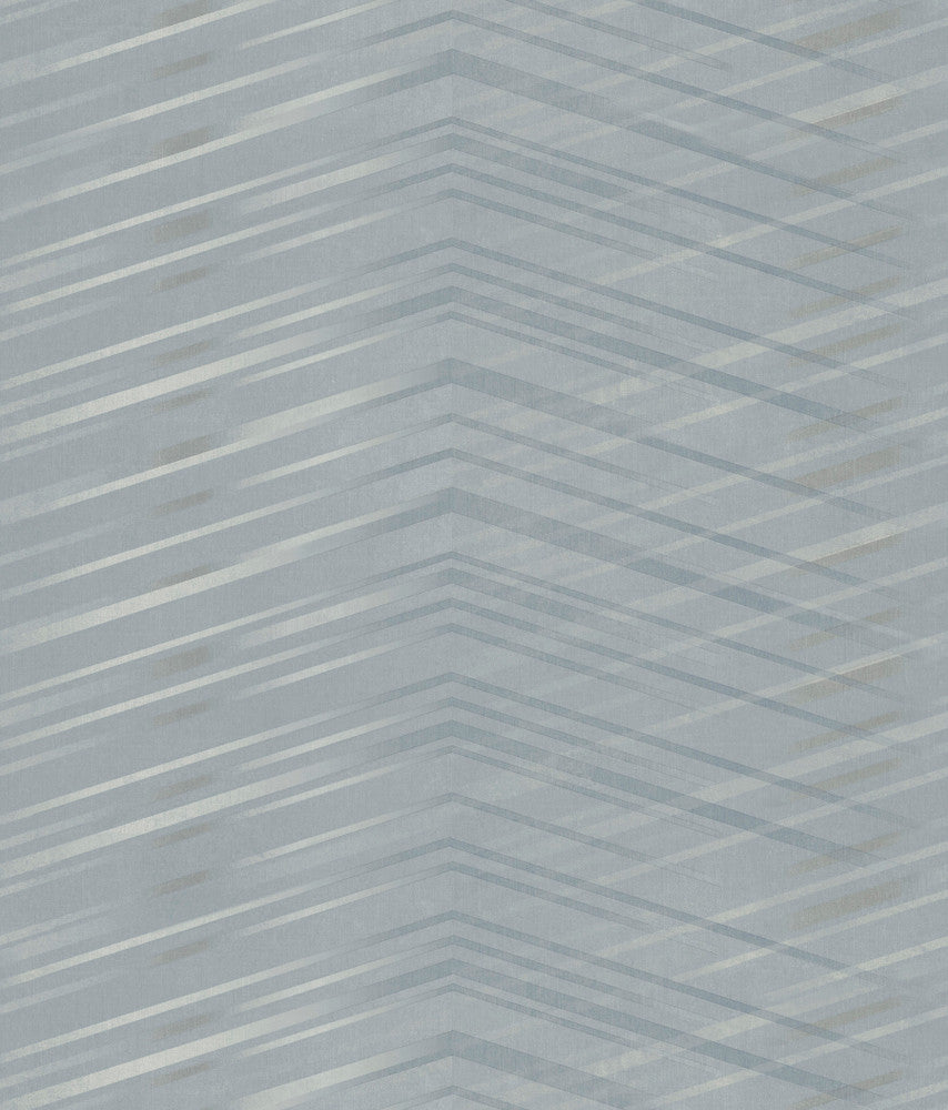 Glistening Chevron Smokey Blue Wallpaper by Candice Olson Candice Olson After 8 Covers about 56.4 square feet 20.5-in by 33-ft long roll Unpasted 24 - Fabric Carolina -