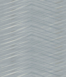 Glistening Chevron Smokey Blue Wallpaper by Candice Olson