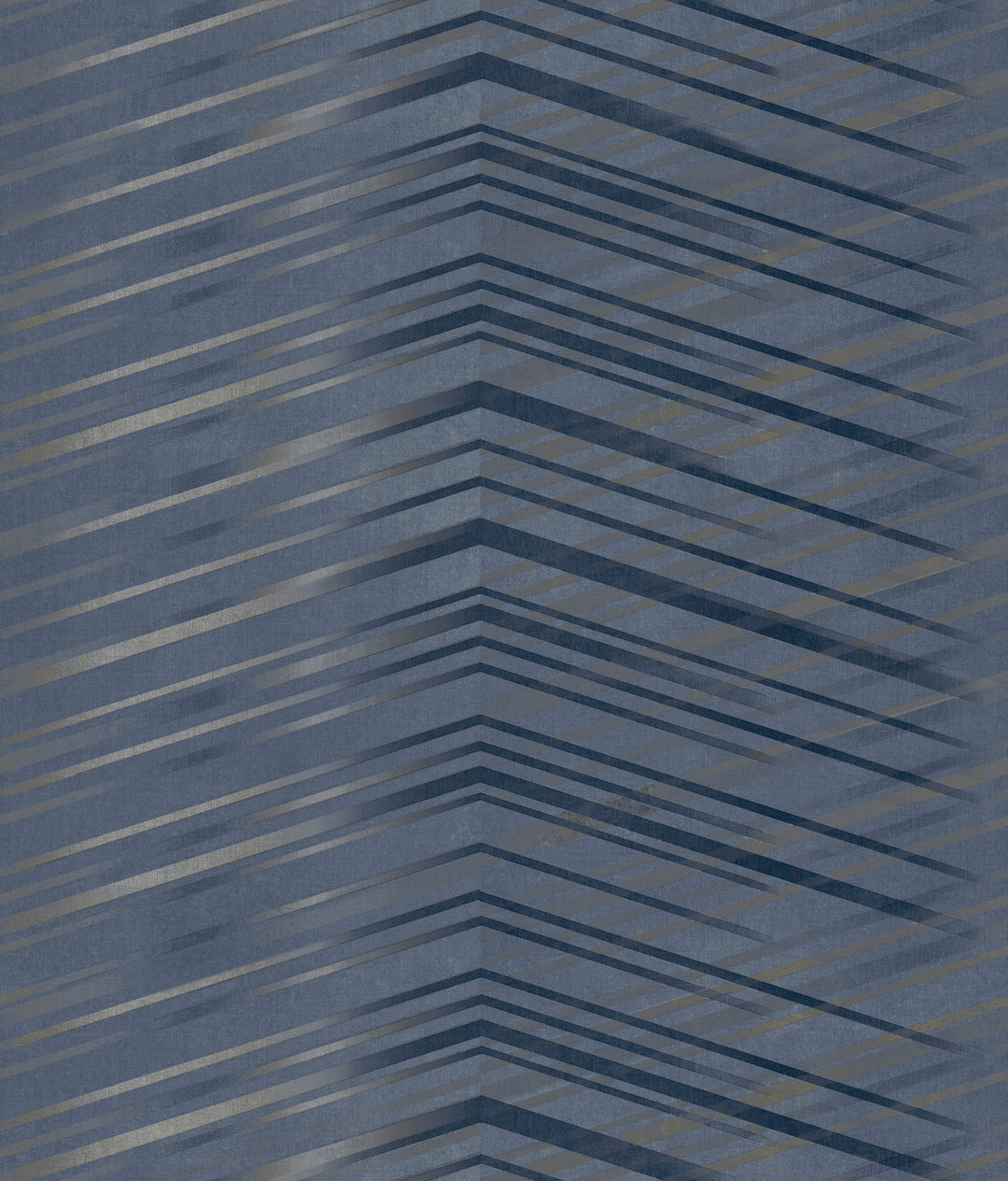 Glistening Chevron Navy Wallpaper by Candice Olson Designer