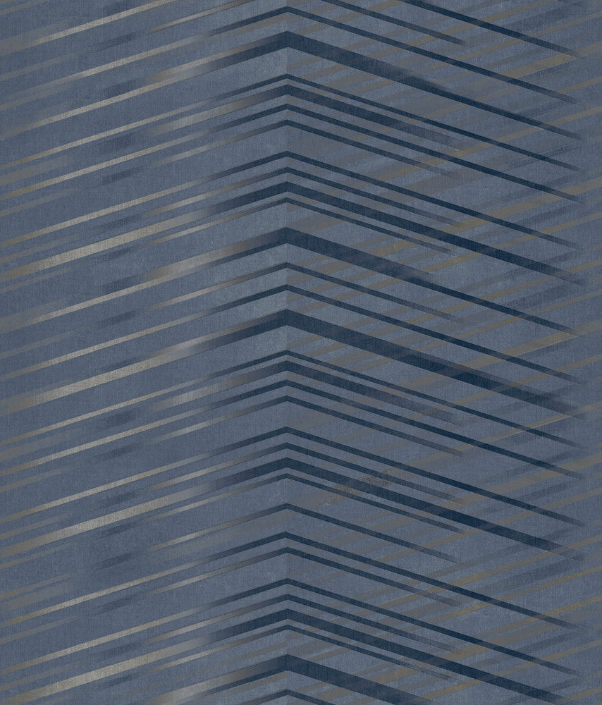 Glistening Chevron Navy Wallpaper by Candice Olson Candice Olson After 8 Covers about 56.4 square feet 20.5-in by 33-ft long roll Unpasted 24 - Fabric Carolina -