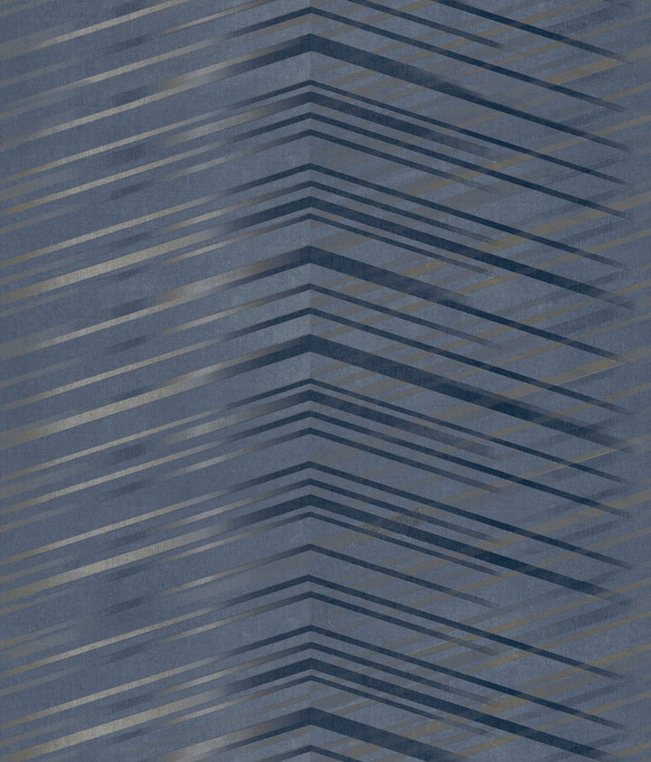 Glistening Chevron Navy Wallpaper by Candice Olson Candice Olson After 8 Covers about 56.4 square feet 20.5-in by 33-ft long roll Unpasted 24 - Fabric Carolina -