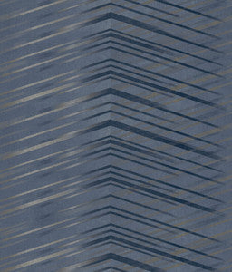 Glistening Chevron Navy Wallpaper by Candice Olson