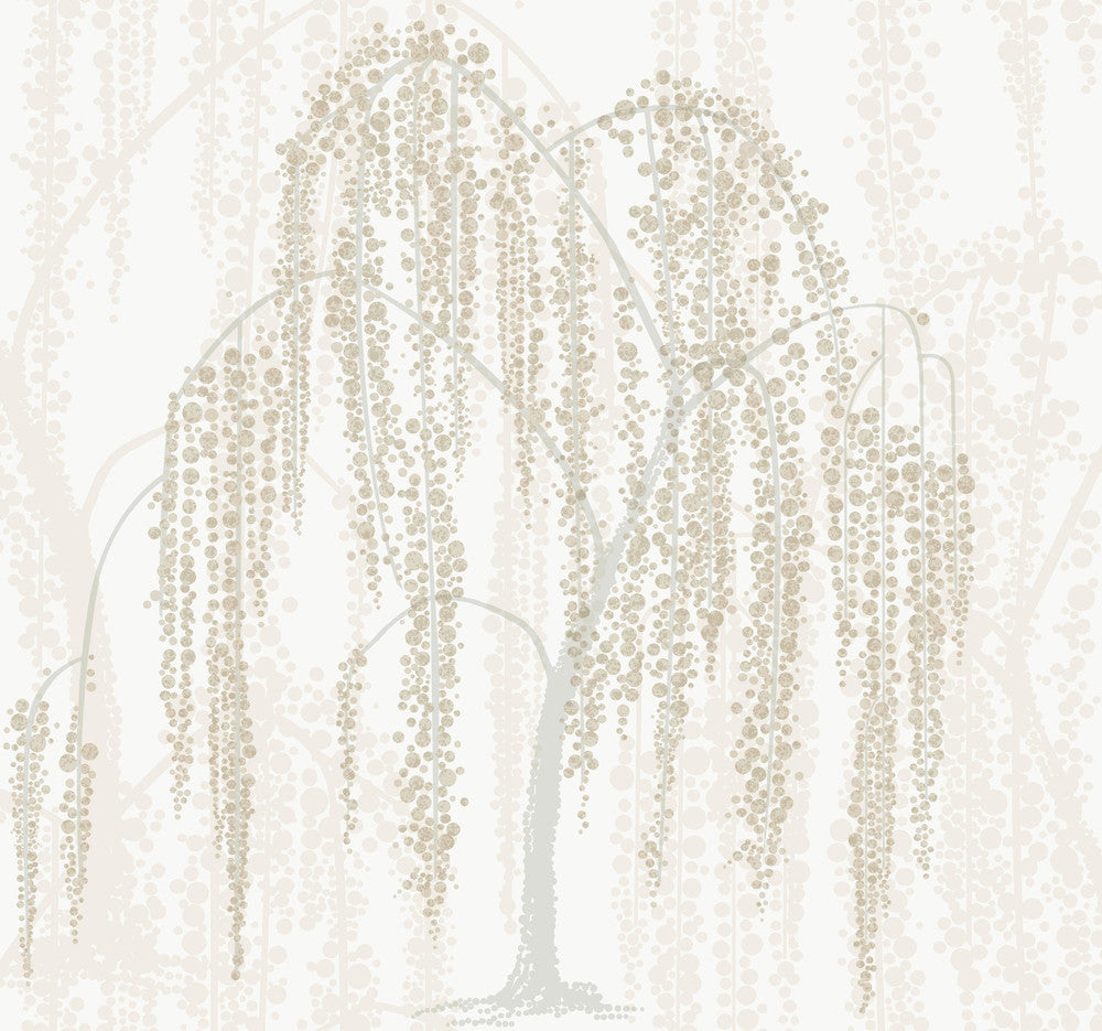 Willow Glow Neutral Wallpaper by Candice Olson Candice Olson After 8 Covers about 60.8 square feet 27-in by 27-ft long roll Unpasted 25.25 - Fabric Carolina -