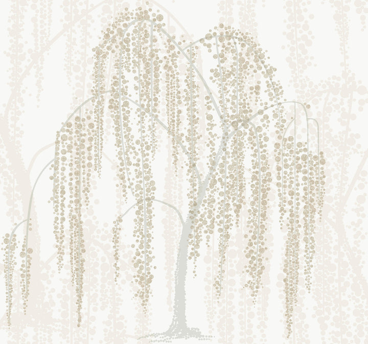 Willow Glow Neutral Wallpaper by Candice Olson Candice Olson After 8 Covers about 60.8 square feet 27-in by 27-ft long roll Unpasted 25.25 - Fabric Carolina -