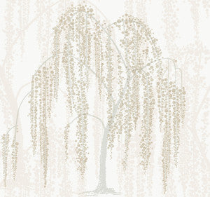 Willow Glow Neutral Wallpaper by Candice Olson