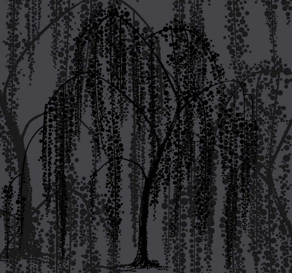 Willow Glow Grey Wallpaper by Candice Olson Candice Olson After 8 Covers about 60.8 square feet 27-in by 27-ft long roll Unpasted 25.25 - Fabric Carolina -
