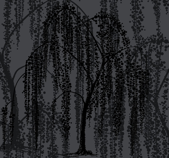 Willow Glow Grey Wallpaper by Candice Olson Candice Olson After 8 Covers about 60.8 square feet 27-in by 27-ft long roll Unpasted 25.25 - Fabric Carolina -