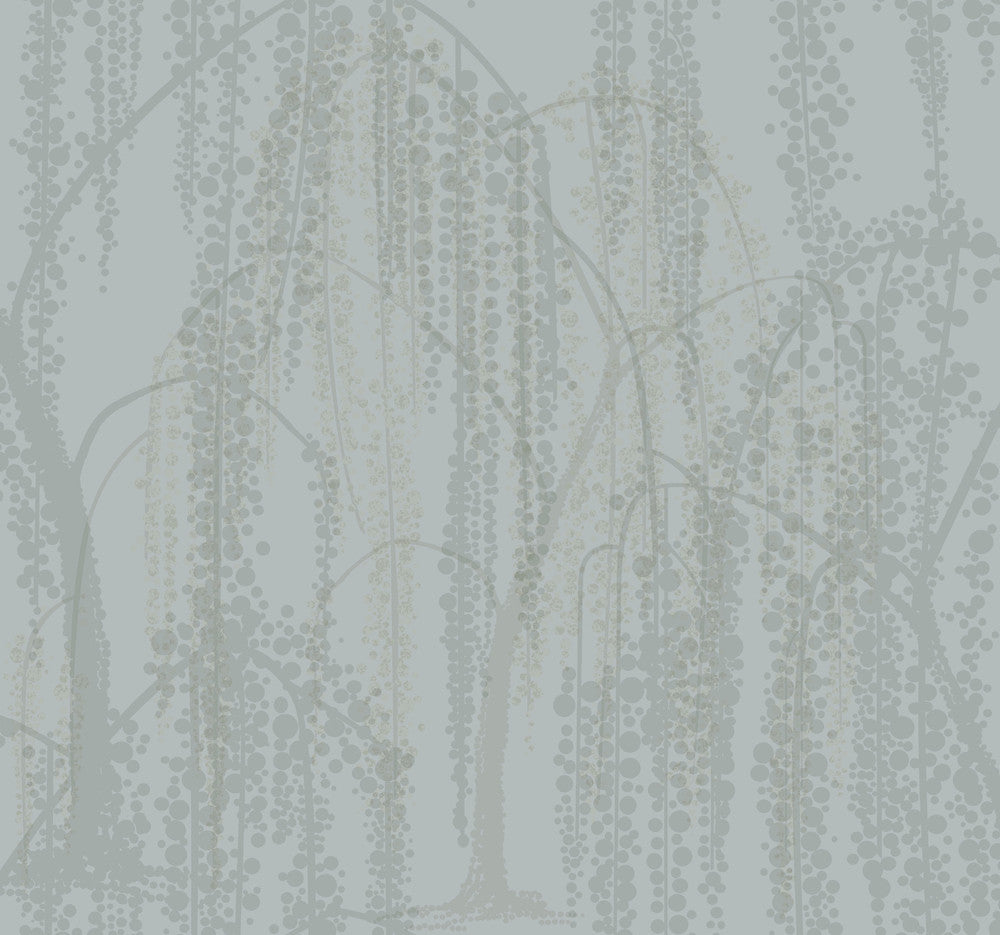 Willow Glow Smokey Blue Wallpaper by Candice Olson Candice Olson After 8 Covers about 60.8 square feet 27-in by 27-ft long roll Unpasted 25.25 - Fabric Carolina -