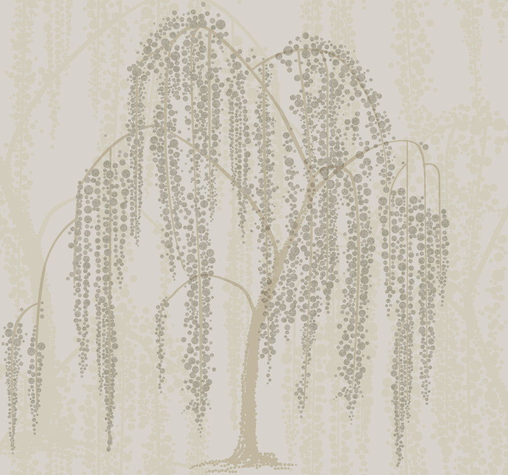 Willow Glow Light Taupe Wallpaper by Candice Olson Candice Olson After 8 Covers about 60.8 square feet 27-in by 27-ft long roll Unpasted 25.25 - Fabric Carolina -