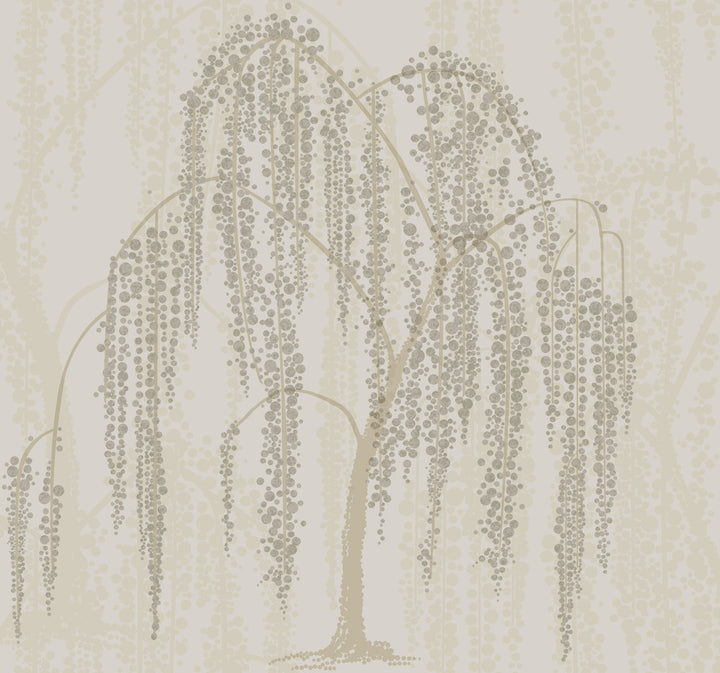 Willow Glow Light Taupe Wallpaper by Candice Olson Candice Olson After 8 Covers about 60.8 square feet 27-in by 27-ft long roll Unpasted 25.25 - Fabric Carolina -