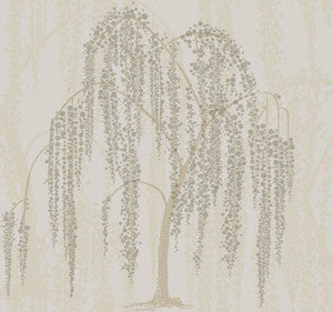 Willow Glow Light Taupe Wallpaper by Candice Olson