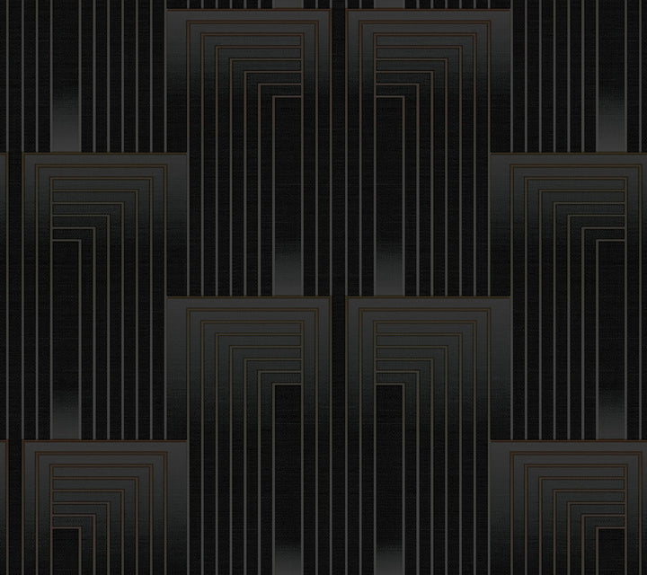 Vanishing Black & Copper Wallpaper by Candice Olson Candice Olson After 8 Covers about 60.8 square feet 27-in by 27-ft long roll Unpasted 24 - Fabric Carolina -
