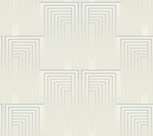 Vanishing Dusty Blue & Silver Wallpaper by Candice Olson