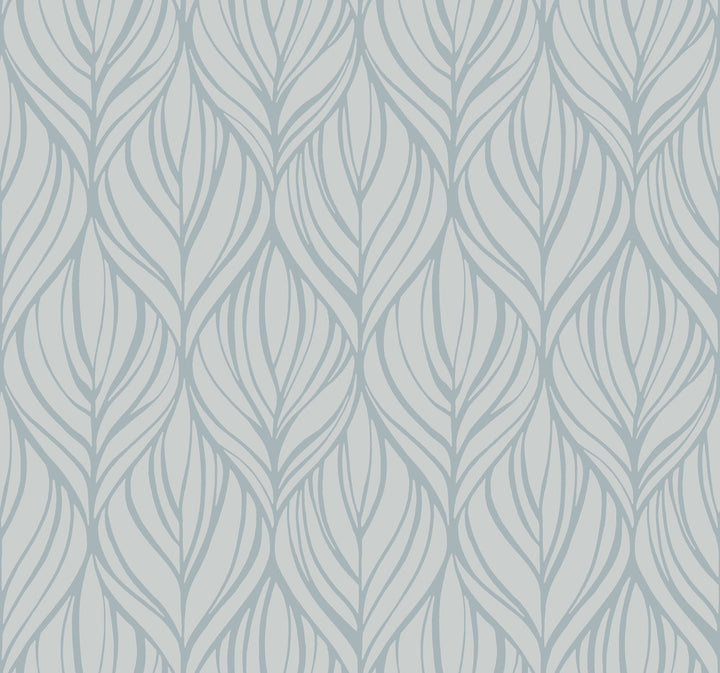 Palma Blue & Silver Wallpaper by Candice Olson Candice Olson After 8 Covers about 60.8 square feet 27-in by 27-ft long roll Unpasted 25.25 - Fabric Carolina -