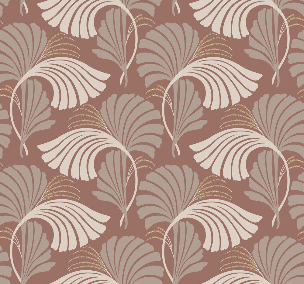 Dancing Leaves Tan Wallpaper by Candice Olson Candice Olson After 8 Covers about 60.8 square feet 27-in by 27-ft long roll Unpasted 25.25 - Fabric Carolina -