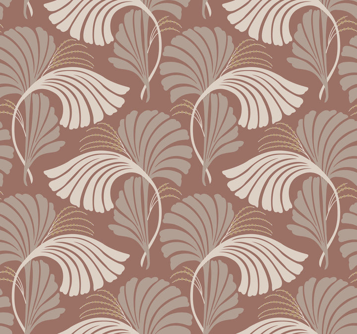 Dancing Leaves Tan Wallpaper by Candice Olson Candice Olson After 8 Covers about 60.8 square feet 27-in by 27-ft long roll Unpasted 25.25 - Fabric Carolina -