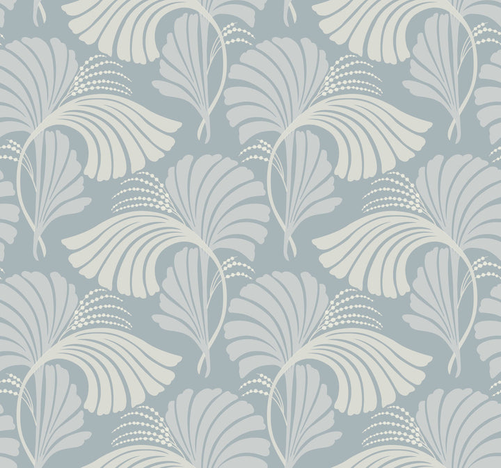Dancing Leaves Light Blue Wallpaper by Candice Olson Candice Olson After 8 Covers about 60.8 square feet 27-in by 27-ft long roll Unpasted 25.25 - Fabric Carolina -