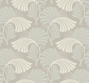 Dancing Leaves Neutral Wallpaper by Candice Olson
