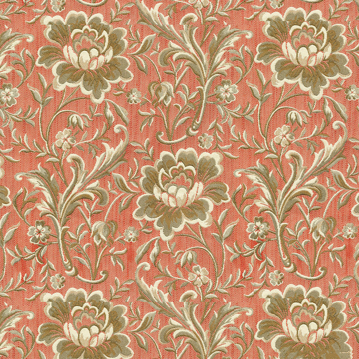 Regime 105 Coral by ABBEYSHEA Fabric N/A 100% Polyester China </p><p>Repeat: Horizontal: 5.9" (15.0 cm) Across the Roll and Vertical: 37.8" (96.0 cm) Up the Roll 59" (149 cm) - Fabric Carolina -