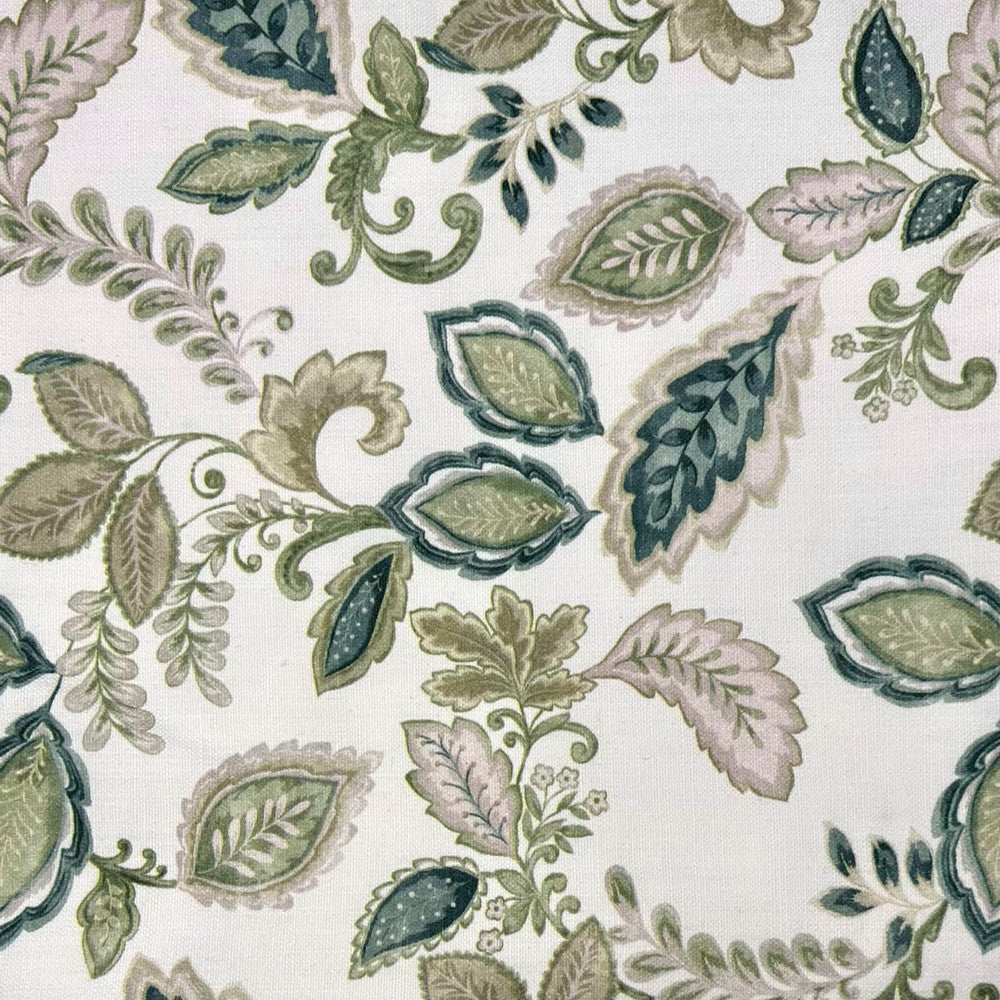 Dahlia Green by Europatex Designer Fabric Dahlia 100% Cotton 55.00 inches - Swanky Fabrics -