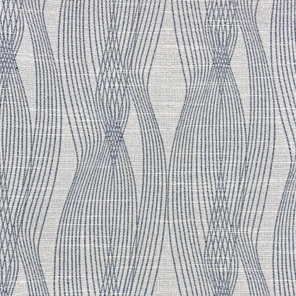 Dalliance B Marine by Europatex Designer Fabric Dalliance 60% Polyester, 40% Cotton 6.67" H, 14" V 54.00 inches - Swanky Fabrics -