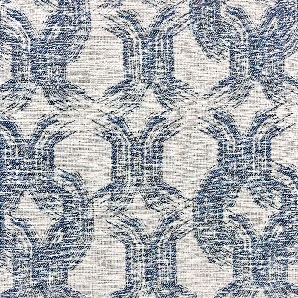 Dalliance C Marine by Europatex Fabric Dalliance 60% Polyester, 40% Cotton 6.67" H, 6" V 54.00 inches - Fabric Carolina -