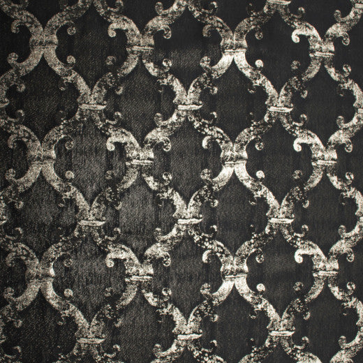 Dazzle - Damask - Black Gold by Europatex Fabric Dazzle 100% Polyester China See Sample Horizontal: N/A and Vertical: N/A 118.00 inches  - Fabric Carolina -