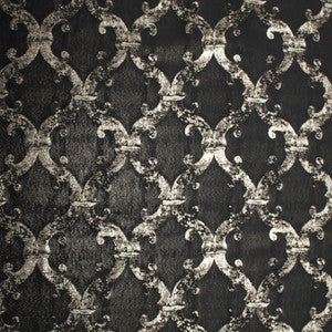 Dazzle Damask Black Gold by Europatex Fabric