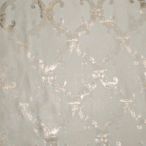 Dazzle Damask Golden White by Europatex Fabric
