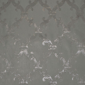 Dazzle Damask Silver White by Europatex Fabric