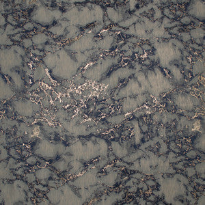 Dazzle Marble Blue Gold by Europatex Fabric
